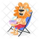 Lion Drinking  Icon