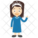Princess Girl Blue Icon