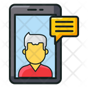 Live Chat Video Chat Mobile Communication Icon