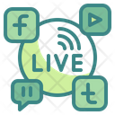 Live Streaming Social Media Share Icon