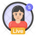 Live Video Notification Live Call Notification Live Transmission Notification Icon
