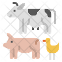 Livestock Climate Change Farm Icon