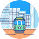Local Train Transport Railway Road Icon