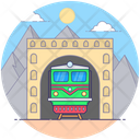 Local Train Transport Railway Road Icon