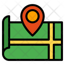 Map Pin Navigation Direction Guide Icon