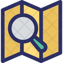 Location Searching Magnifier Map Icon