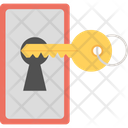 Closed Door Keyhole Lock And Key Icon