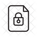 Lock Document Protected Document Secure Data Icon