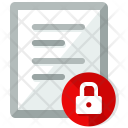 Lock Document Paper Icon