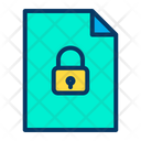 Lock Protected Document Secure File Icon