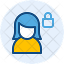 Lock Female User Icon