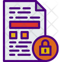Lock File Protected File Secure Document Icon