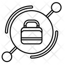 Locked Database System Icon