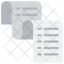 Long Folded Receipt  Icon