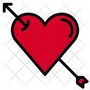Arraw Heart Loving Love Icon