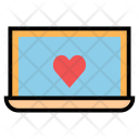 Heart Laptop Love Icon