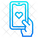 Love App Smartphone Hand Icon