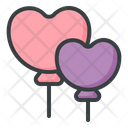 Love Balloon Heart Birthday Icon