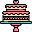 Love Cake Valentine Cake Wedding Cake Icon