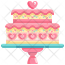 Love Cake Valentine Cake Wedding Cake Icon