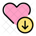 Love Down Down Arrow Heart Icon