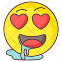 Love Drooling Emoji Drooling Expression Emotag Icon