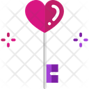 Key Love Heart Icon