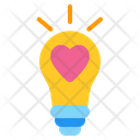 Love Light Light Bulb Idea Icon
