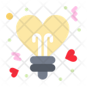 Love Light Bulb Heart Icon