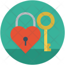 Love lock and key Icon