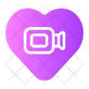 Love Video Camera Heart Icon