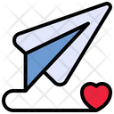 Paper Plane Plane Heart Icon