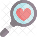 Love Search Magnifying Glass Loupe Icon
