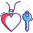 Love Symbol Love Lock Lock Key Icon