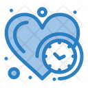 Love Time Clock Heart Icon