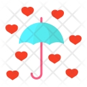 Umbrella Heart Happy Icon