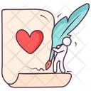 Love Writing Love Letter Wedding Letter Icon