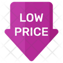 Low Price Low Cost Down Arrow Icon