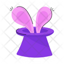 Rabbit Trick Magic Hat Magic Cap Icon