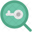Magnifier Key Sign Icon