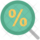 Magnifying Glass Percent Icon