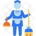 Maid Cleaning Hotel Service Icon