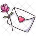Mail Flower Romantic Icon