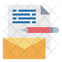 Mail File Pen Icon
