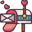 Mailbox Valentines Day Love Letter Icon