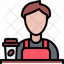 Male Cafe Worker Icon