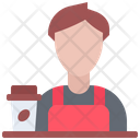 Male Cafe Worker Cafe Worker Male Worker Icon