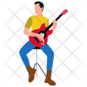 Male Rock Star Guitar Player Guitarist Icon