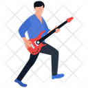 Rock Star Playing Guitar Guitar Player Icon