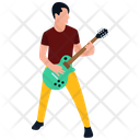 Rock Star Playing Guitar Guitar Player Icon